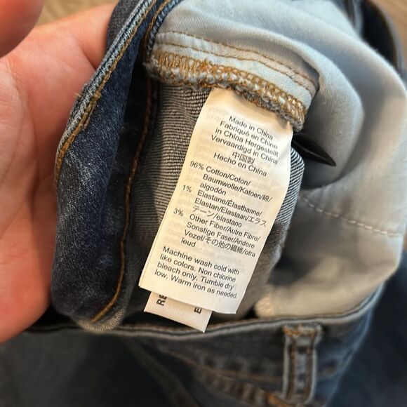 MADEWELL STRETCH DENIM PEGGED MINI SKIRT WITH RAW HEM SIZE 29 - Picture 7 of 8